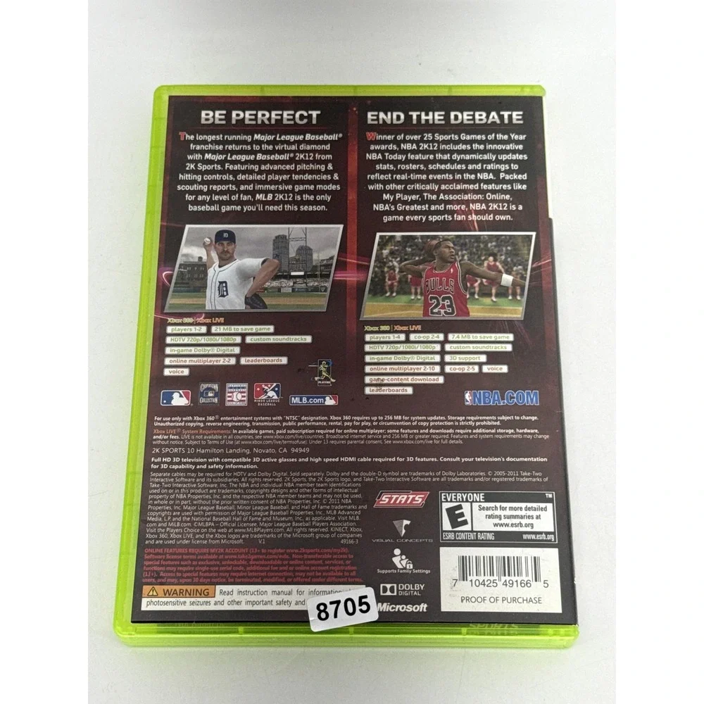 2K Sports NBA 2K12 Michael Jordan Xbox 360 Video Game Combo Pack Sealed Complete